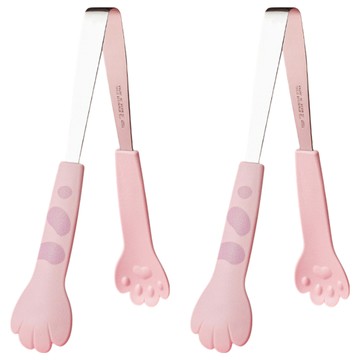 葉子小舖 食物夾 烘焙夾 中  粉色貓爪  2支