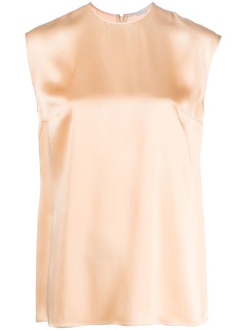 Stella McCartney - sleeveless tank top - women - Acetate/Viscose - 40 - Orange