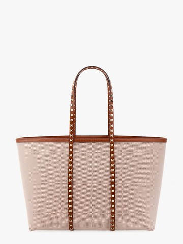 Canvas and leather shoulder bag with iconic studs - VALENTINO GARAVANI - gender_Woman