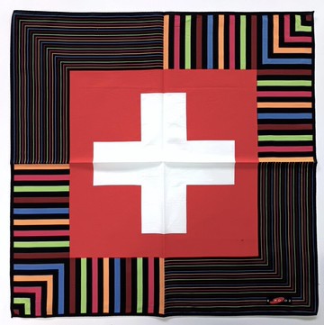 繽紛多色頭巾，21 x 20.5 英吋，純棉，節日禮物