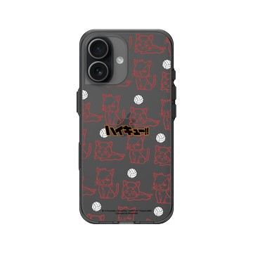 iPhone 17 Clear (相機按鈕) 酷墨灰 - 排球少年 Haikyu!! - 線稿風格 - 研磨&黑尾 01