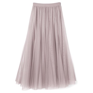 日本 GRL - [必收]飄逸顯瘦雙層傘紗裙-嫩粉 (M)