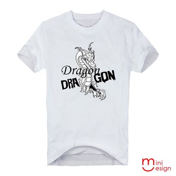 Minidesign-龍插畫風潮流設計短T 五色