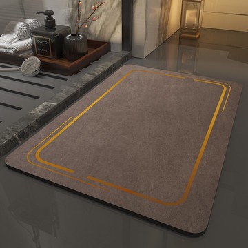 硅藻泥吸水墊 浴室門口吸水地墊衛生間速干家用廁所防滑門墊硅藻泥腳墊地毯墊子『XY32855』