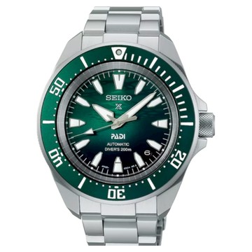 Seiko 精工 PROSPEX PADI 綠色海洋特別款機械潛水錶 SRPL53K1/4R35-06K0G  銀色