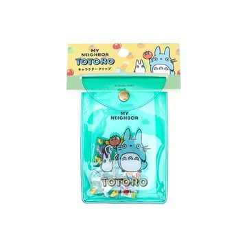 【震撼精品百貨】となりのトトロTotoro_龍貓/豆豆龍~龍貓 TOTORO 2入燕尾夾附收納袋-綠*55136