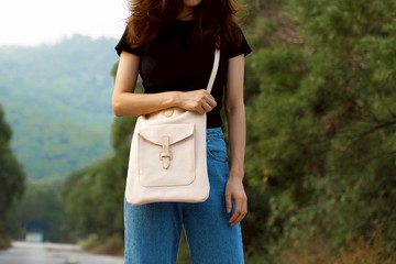 【切線派】手工真皮复大容量hobo单肩托特包女 简约百搭真皮女包