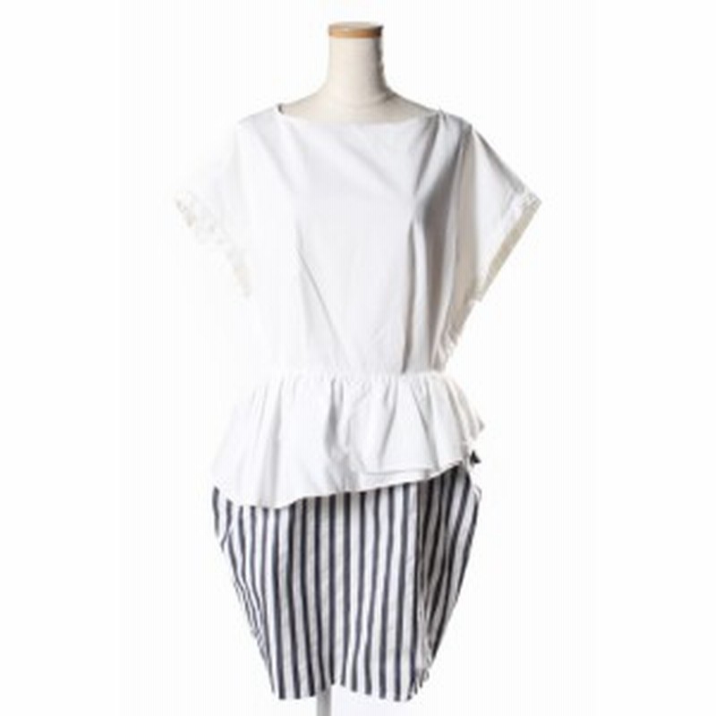 中古 チェスティ Chesty フィラ Fila 16ss ワンピース 半袖 ひざ丈 ペプラム フリル 1 白 ホワイト Yy0423 レディース 通販 Lineポイント最大1 0 Get Lineショッピング