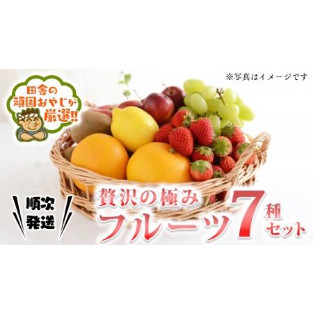 ふるさと納税 贅沢の極み フルーツ7種セット 田舎の頑固おやじが厳選！ 茨城県 県産 つくばみらい市 人気 厳選 果物 くだもの 旬 旬の果.. 茨城県つくばみらい市