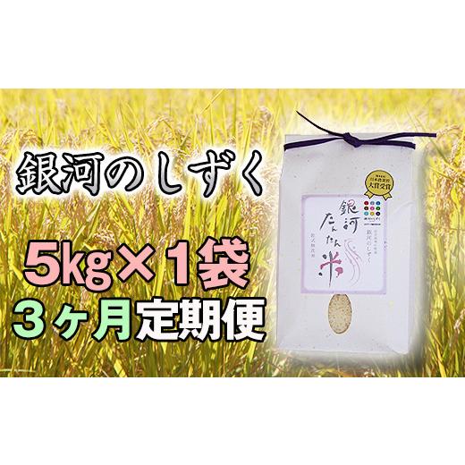 ふるさと納税 岩手県 雫石町 新米 銀河たんたん米 銀河のしずく 精米 5kg 3ヶ月 定期便  ／ 無洗米 乾式無洗米 白米