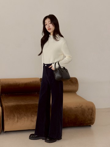 推薦款 薄絨大長腿牛仔褲