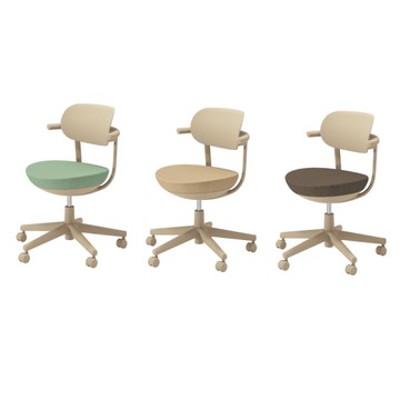 *KOKUYO Pallo 日系質感 人體工學辦公椅(PVC椅背)-卡其綠/卡其咖/卡其