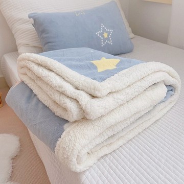 羊羔絨小毛毯被子加厚冬季珊瑚絨蓋毯學生宿舍單人辦公室午睡毯子