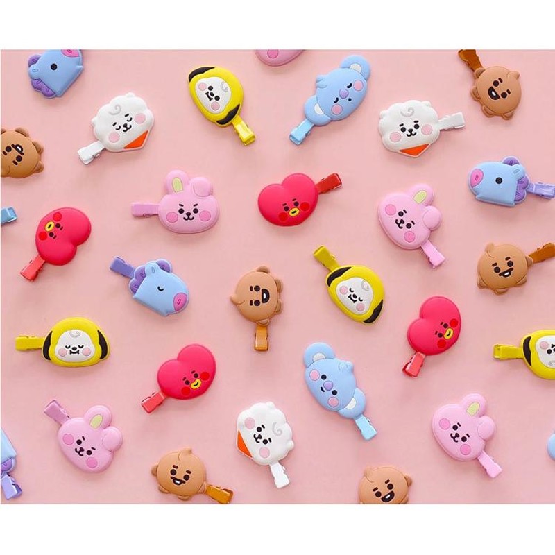 BT21 公式グッズ HAIR CLIP 前髪クリップ bt21 ヘアクリップ bt21