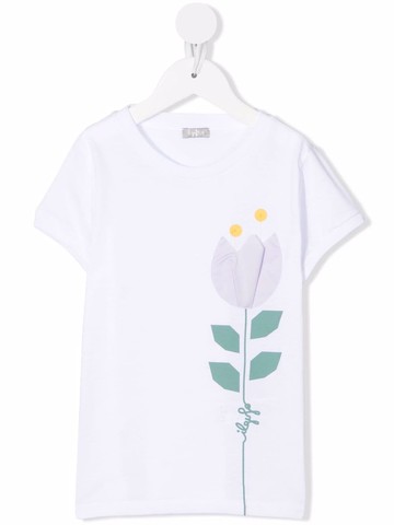 Il Gufo - flower-print T-shirt - kids - Cotton - 5 - White