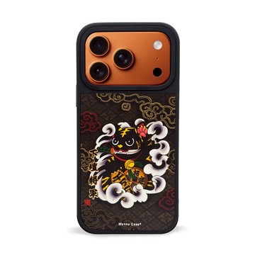 【IC鏡面磁吸】黑虎將軍 磁吸殼 虎爺 平安 守財 新日式 傳統刺青 軍規防摔殼 i17 17pro 17promax