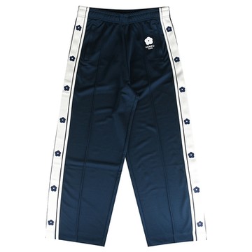 KENZO BOKE FLOWER海棠花刺繡LOGO珠地布休閒運動長褲(午夜藍x白)