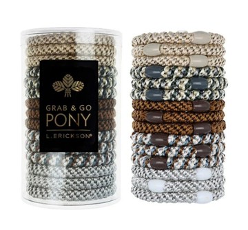 美國 L. Erickson 彈力髮圈- Birch Wood 粗款髮圈 桶裝15入 不咬髮 名牌髮圈【南風百貨】