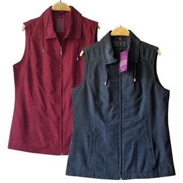 外貿加大碼春裝女士開衫戶外馬甲防風防水休閑保暖坎肩馬夾NMJ-32