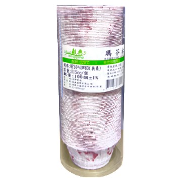 Ideal Wrapping 毅典 瑪芬杯 100個 耐熱220度C 容量:115cc  扶桑 粉色 + 白色  1組