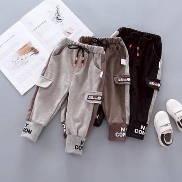 男童褲子春秋款寶寶工裝褲新款洋氣女小童嬰兒休閑運動長褲潮