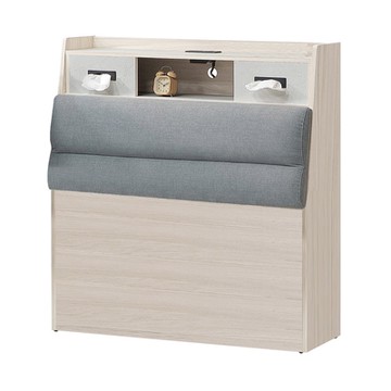 文創集 艾蘿3.5尺單人貓抓皮床頭箱(不含床底＋不含床墊)-110x33x112cm免組