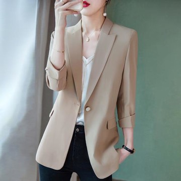 高級感小西裝外套女春夏季新款時尚韓版氣質薄款休閑寬松西服上衣