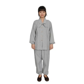 現貨供應 Ｂ級居士服 居士服套裝 僧服 僧衣 無退換貨 海清 袈裟 茶服 禪修服 蝴蝶結 米通布 佛系 拜佛 禮衣 禪意