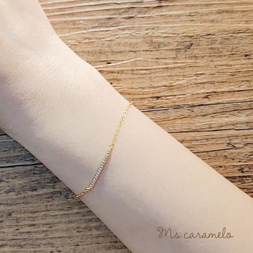 【焦糖小姐 Ms caramelo】925純銀 鋯石手鍊