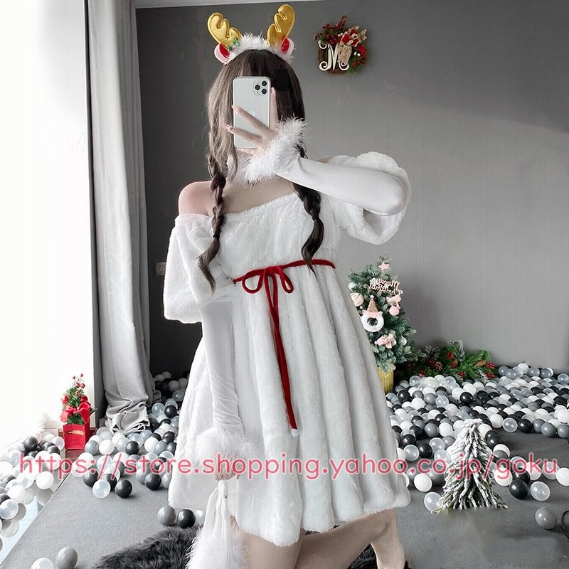 クリスマス コスプレ衣装 長袖 サンタワンピース 点セット 可愛い ファー サンタコス コスチューム 雪だるま ホワイト パーティー イベント 仮装 白 かわいい 通販 Lineポイント最大0 5 Get Lineショッピング