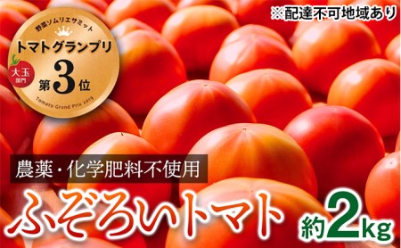 栽培期間中農薬化学肥料不使用 お得なプレミアムトマト ふぞろい約2kg