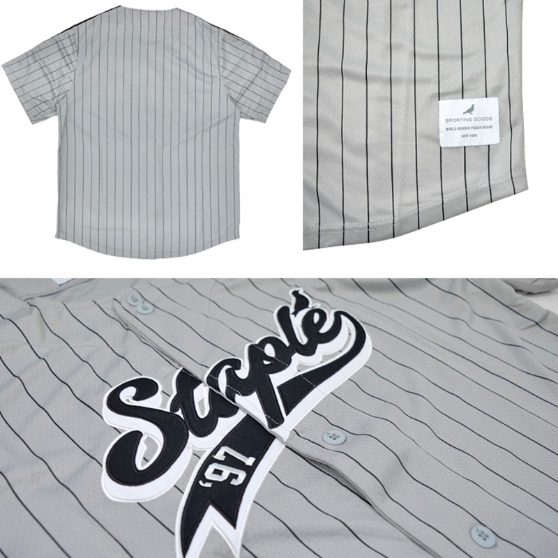 Black Staple Baseball Jersey