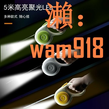 艾窩狗狗牽引繩帶燈遛狗牽引繩狗狗拉伸牽引繩防掙脫中小型犬貓咪