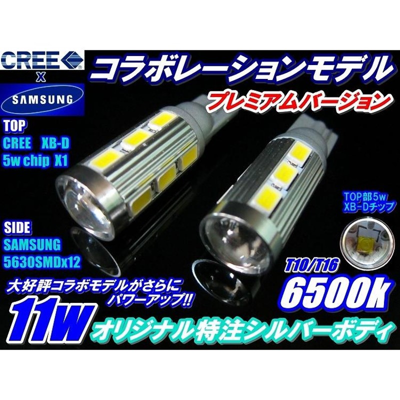 バックランプ T16 アクセラBM系 コラボレーションモデル 11w CREE+サムスン