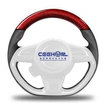 [細活方向盤] 紅色碳纖維款 SWIFT SPORT SUZUKI 鈴木 變形蟲方向盤