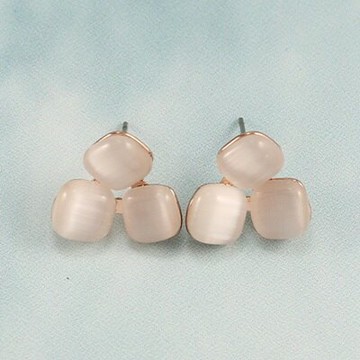 玫瑰金耳環純銀貓眼石耳飾-清新百搭優雅時尚生日情人節禮物女飾品73kr161【獨家進口】【米蘭精品】