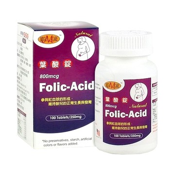 美天健 葉酸錠800mcg 100錠