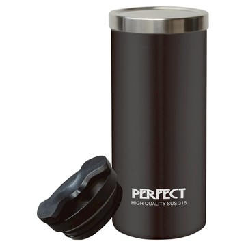 PERFECT 理想 極緻316真空雙蓋咖啡杯 450cc  曜石黑  1入