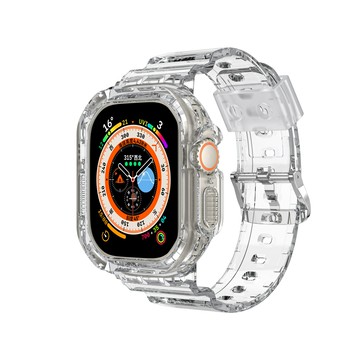 優樂悅~適用蘋果7 8代iwatch表帶apple watch一體手表表帶 TPU ultra表帶