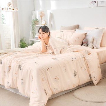【DUYAN 竹漾】奧地利天絲三件式涼被床包組 尋覓小貓 台灣製(單人)