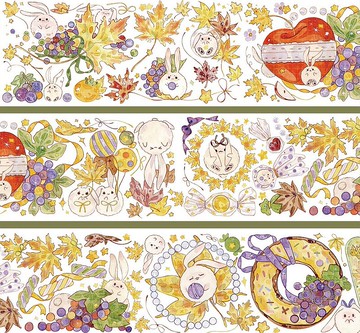 楓糖絨兔 PET 和紙膠帶 貝殼光