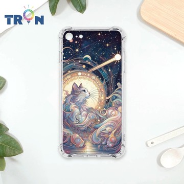 TRON IPhone 7/8/SE2 夏夜流星與貓系列 四角防摔 軟殼 手機殼