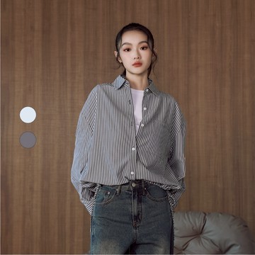 50% Fifty Percent｜下擺可縮口長袖襯衫｜02562331001