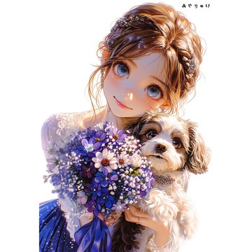 【4 月新品 3】07-120-0220 人物貼紙 春日女孩與動物