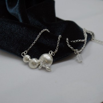 幾何與花苞-純銀項鍊