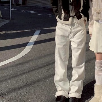 Codibook｜韓國 anyonemore 燈芯絨寬褲［現貨 - 象牙白M］長褲 卡其褲 女裝