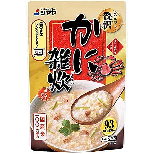 シマヤ ほんのり贅沢 かに雑炊250g たい雑炊250g  各4個セット