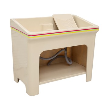 【Abis】日式FRP玻璃纖維一體成型雙槽大洗衣槽(附贈洗衣板)-2入