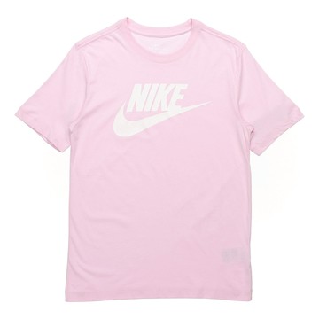Nike Sportswear Classic Logo Printing Round Neck Short Sleeve Pink Red Pinkred