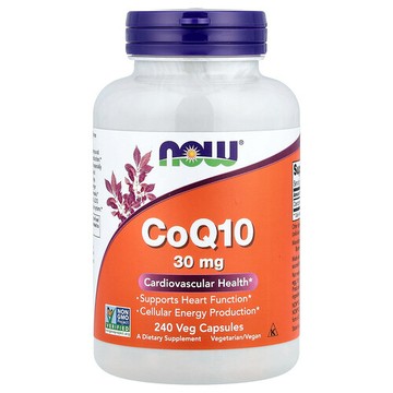 NOW Foods, CoQ10, 30 毫克, 240 素食膠囊